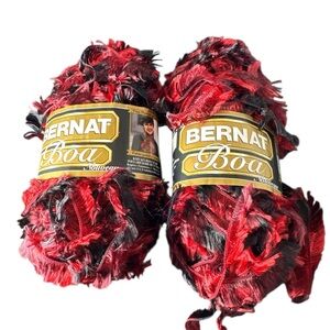 Bernat Boa Yarn, 2 skeins cardinal color